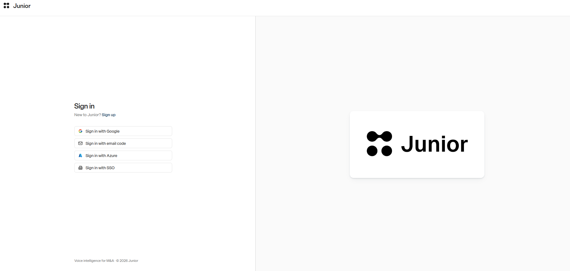 You'll only see the sign-in options your own firm has turned on.